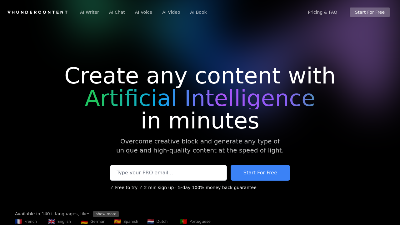 Thundercontent screenshot