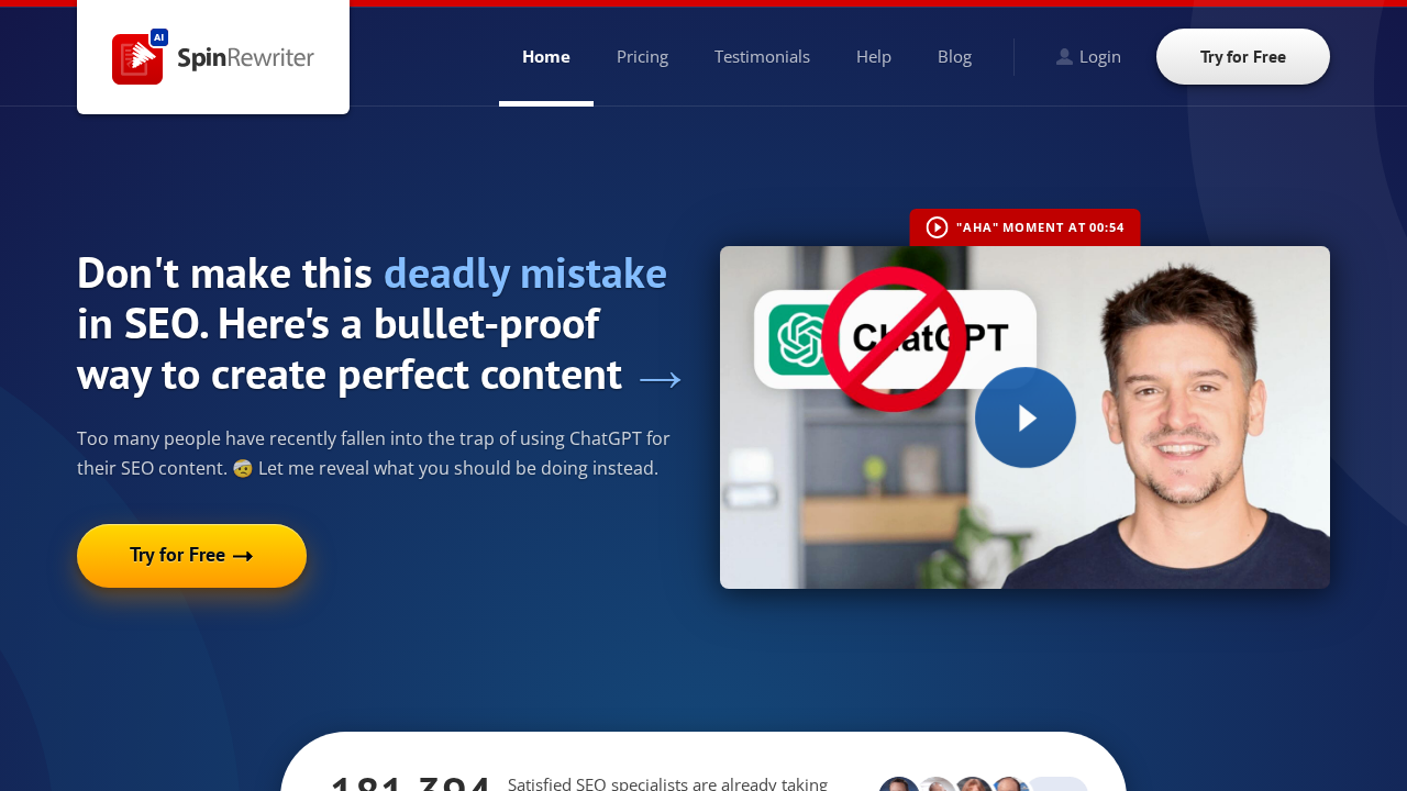 Spinrewriter screenshot