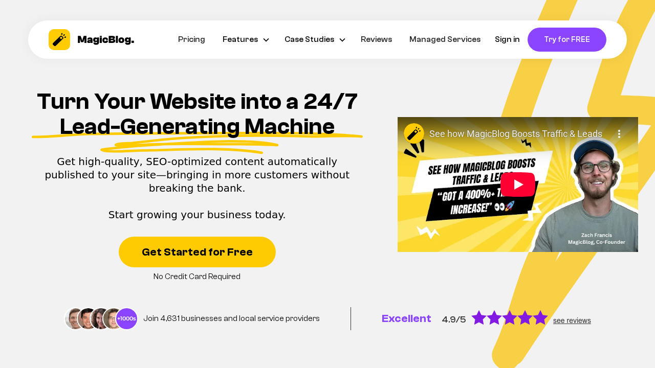 Magicblog.ai screenshot