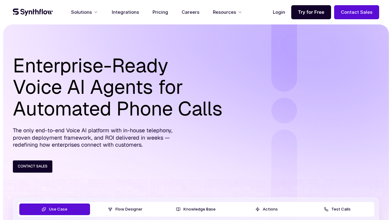 Synthflow AI screenshot