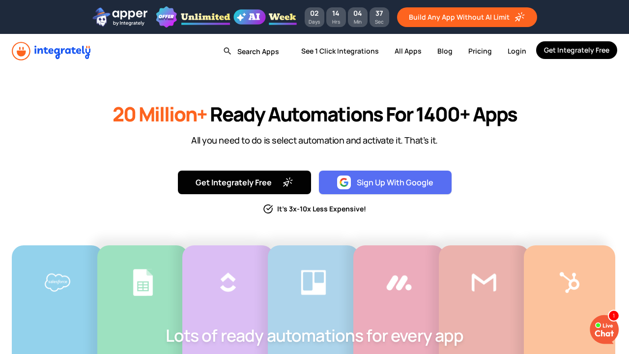 Integrately screenshot