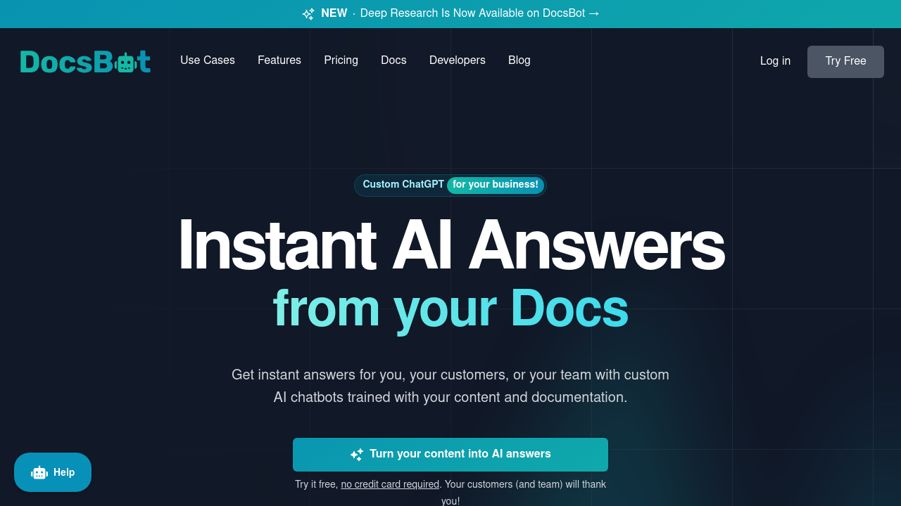 DocsBot AI screenshot