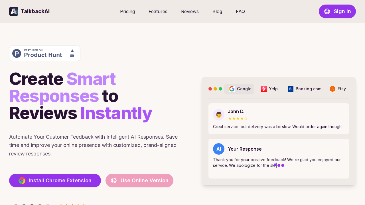 Talkback AI screenshot