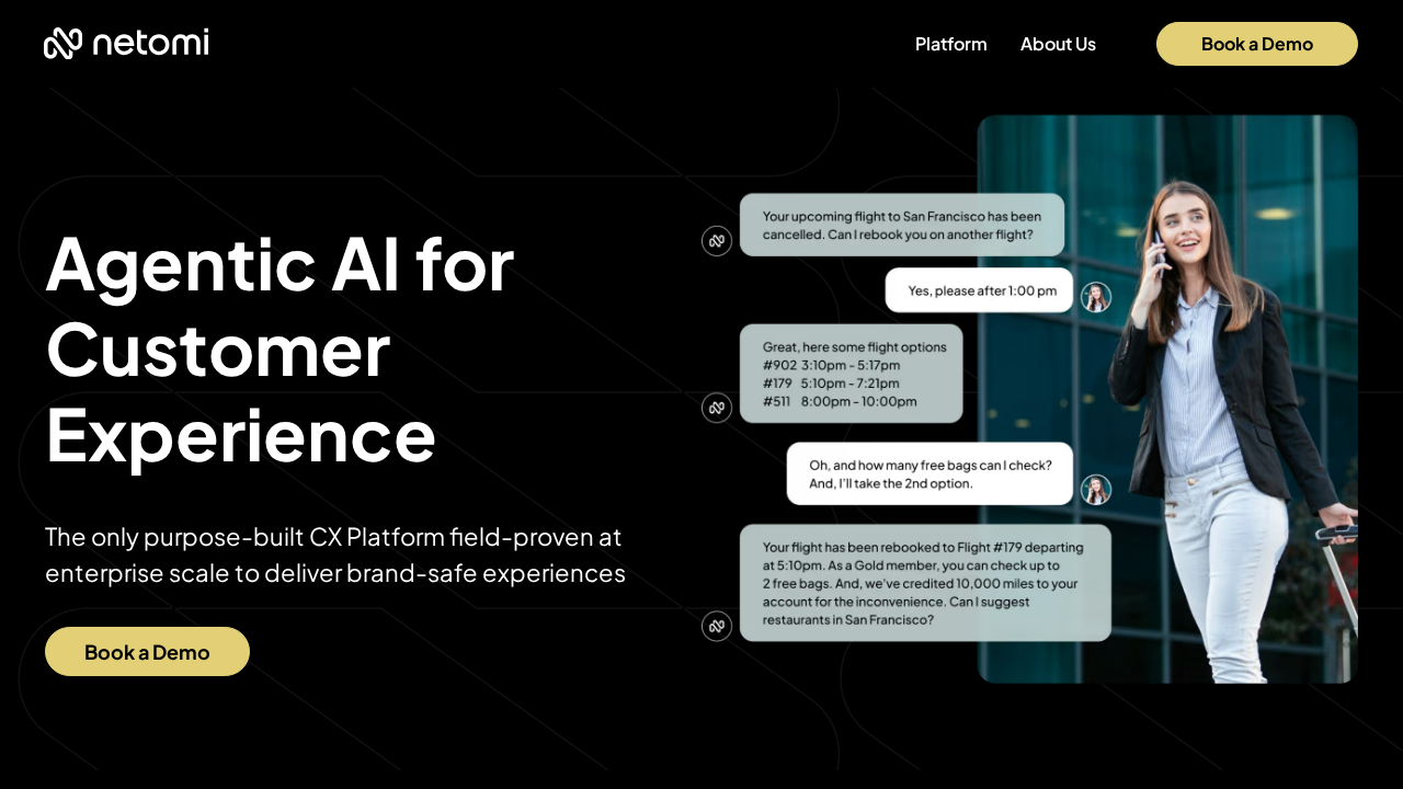 Netomi's AI screenshot