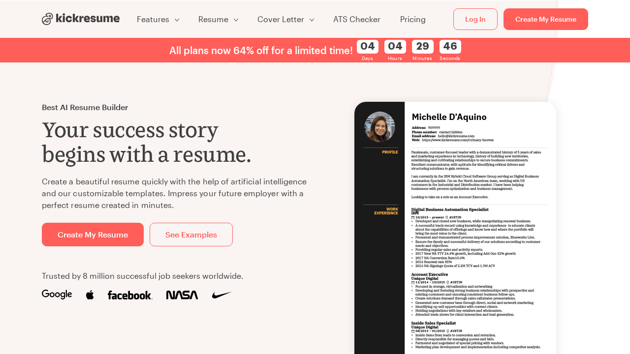 kickresume screenshot