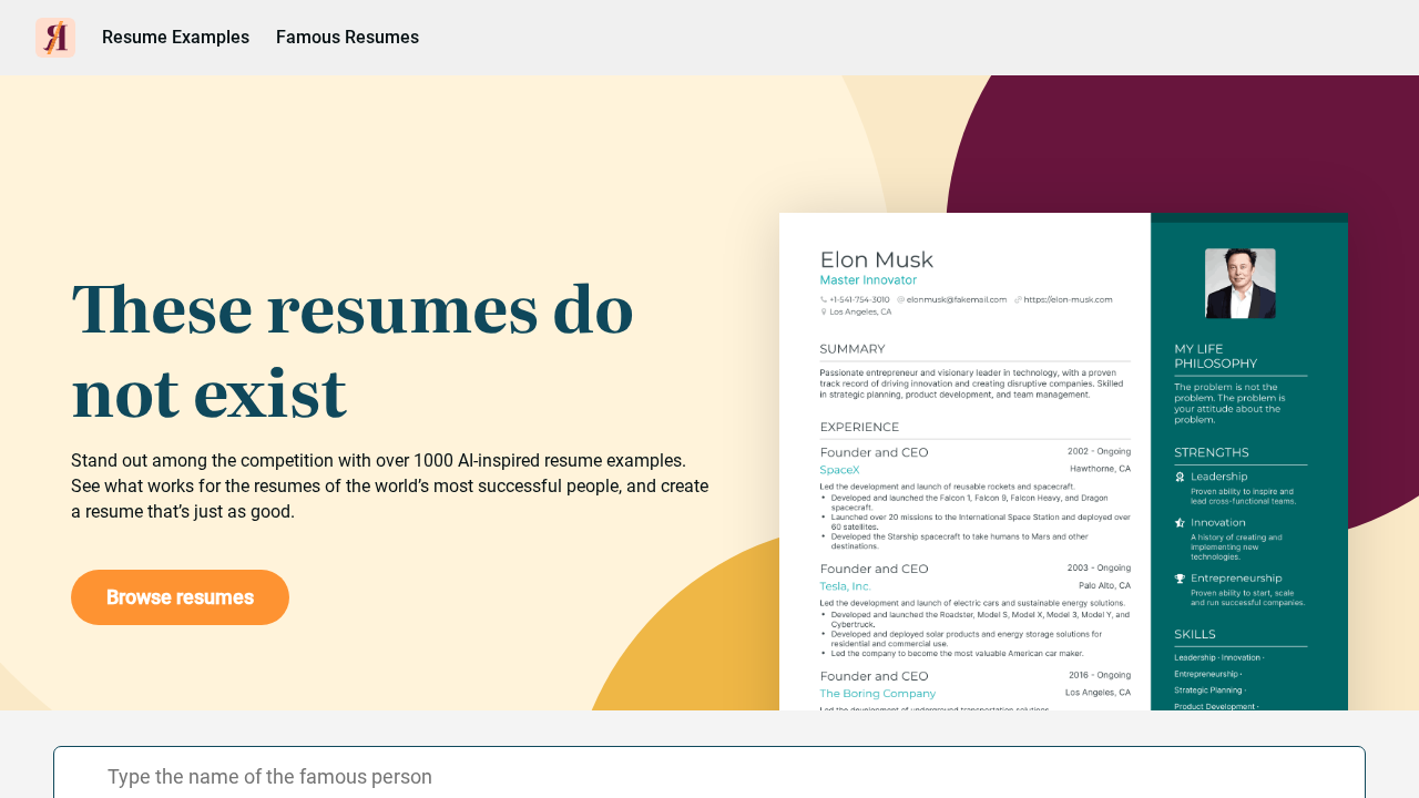 This Resume Does Not Exist screenshot