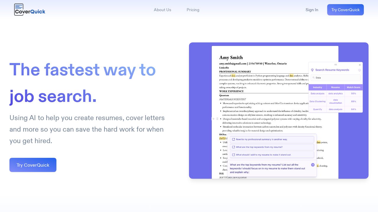 Coverquick screenshot