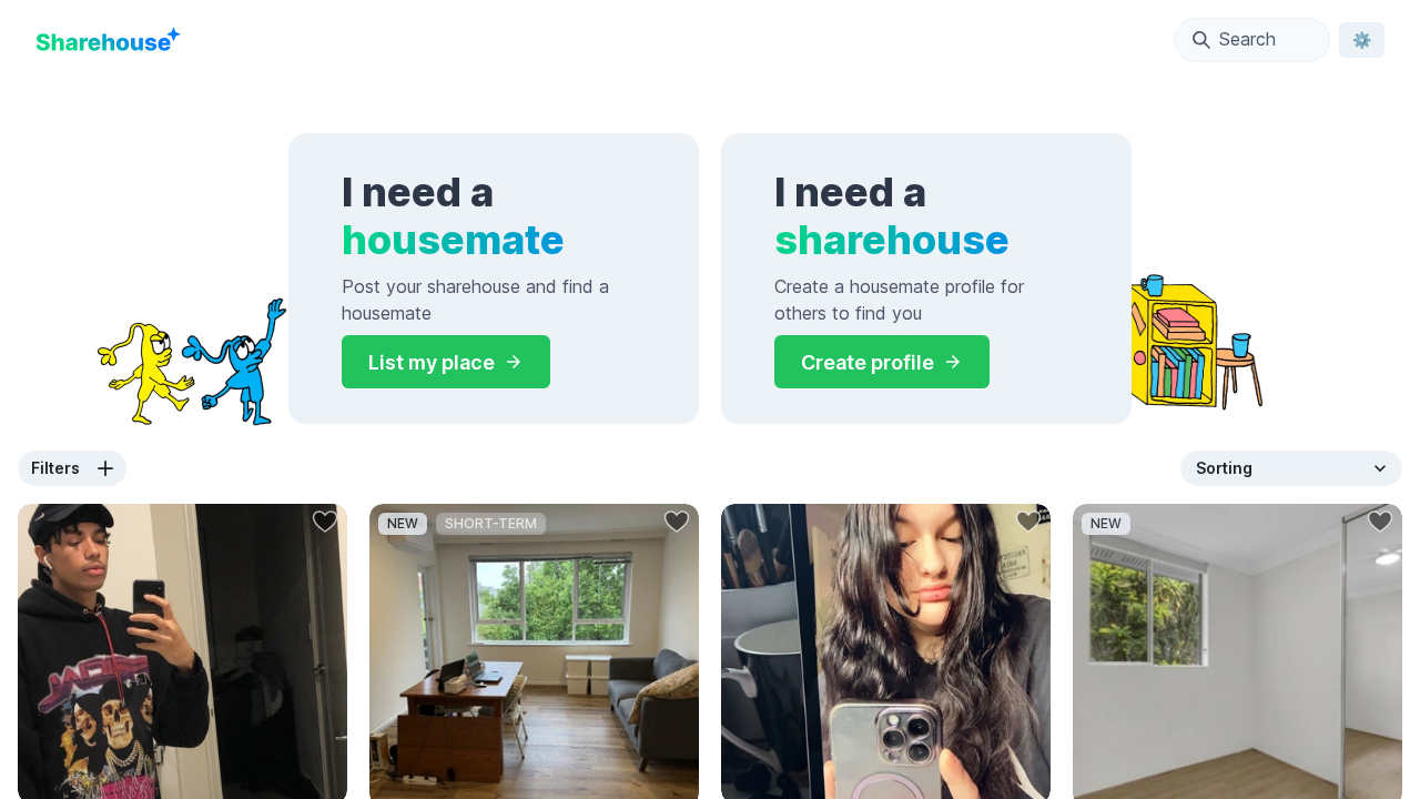 Sharehouse screenshot