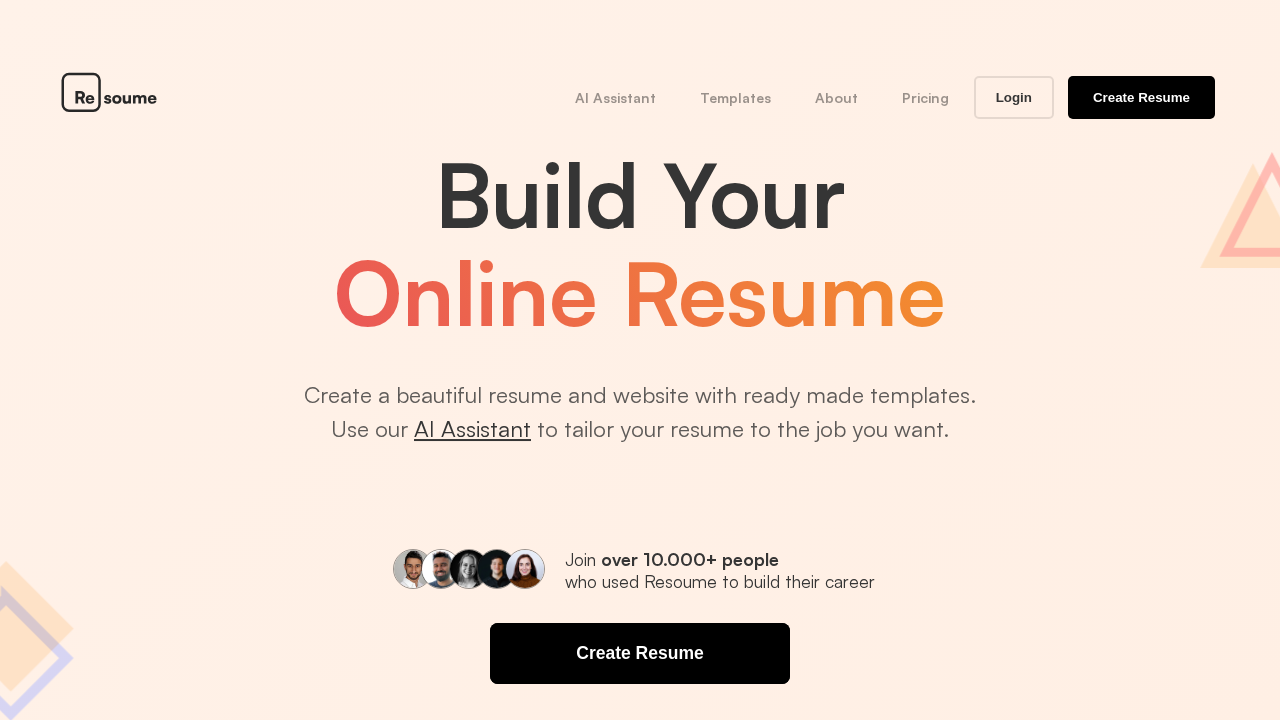 Resoume screenshot