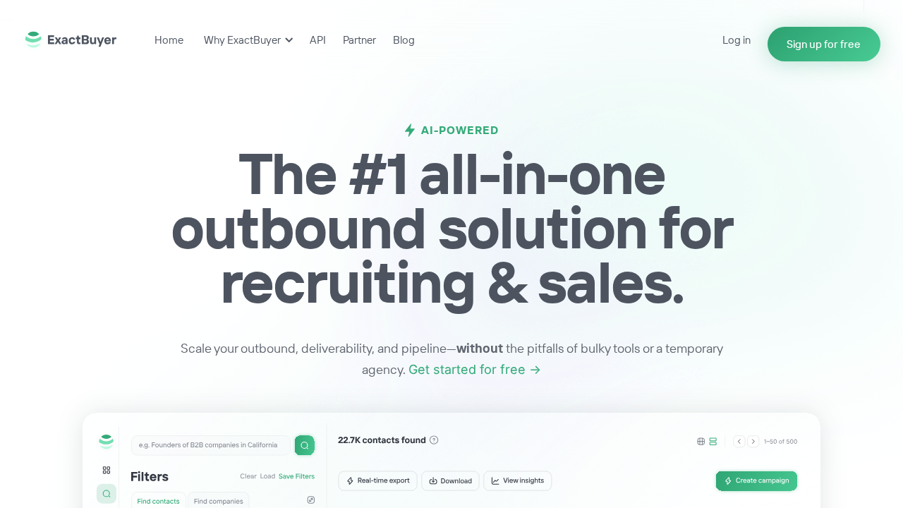 ExactBuyer Search screenshot