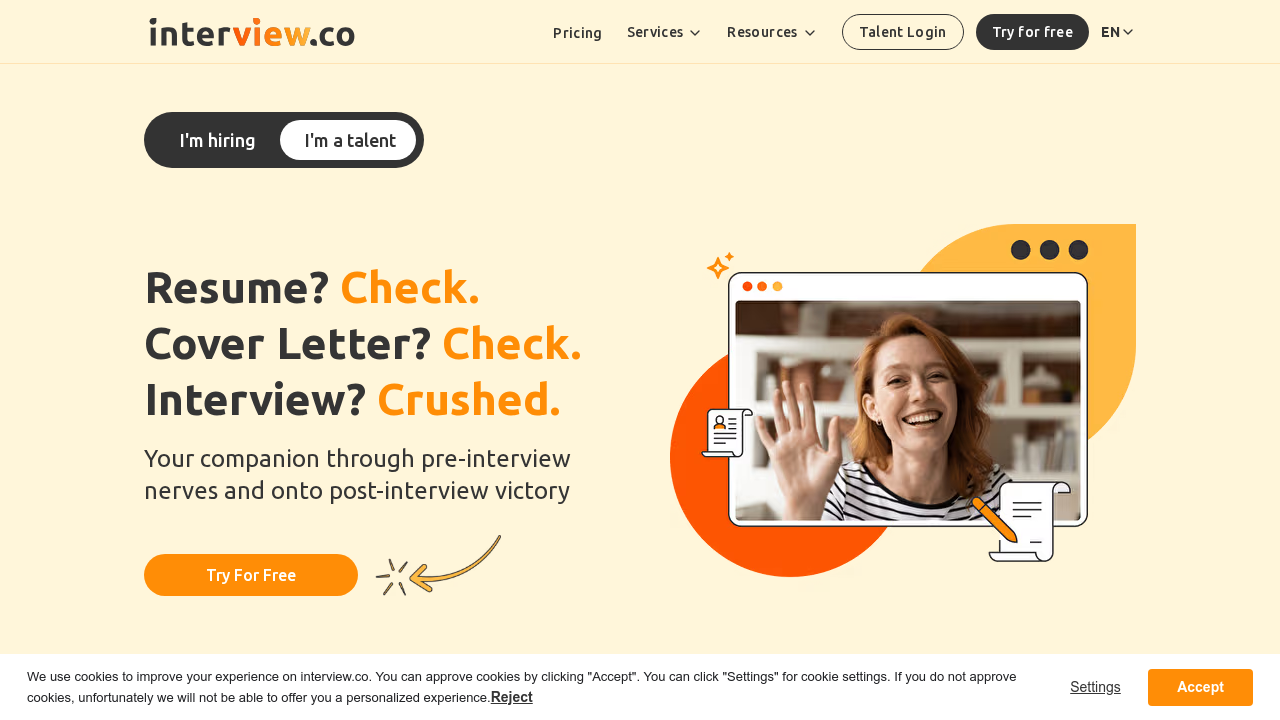 Interview.co screenshot