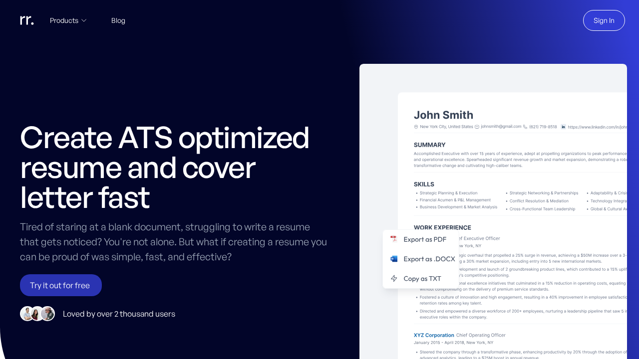 ResumeRanker screenshot