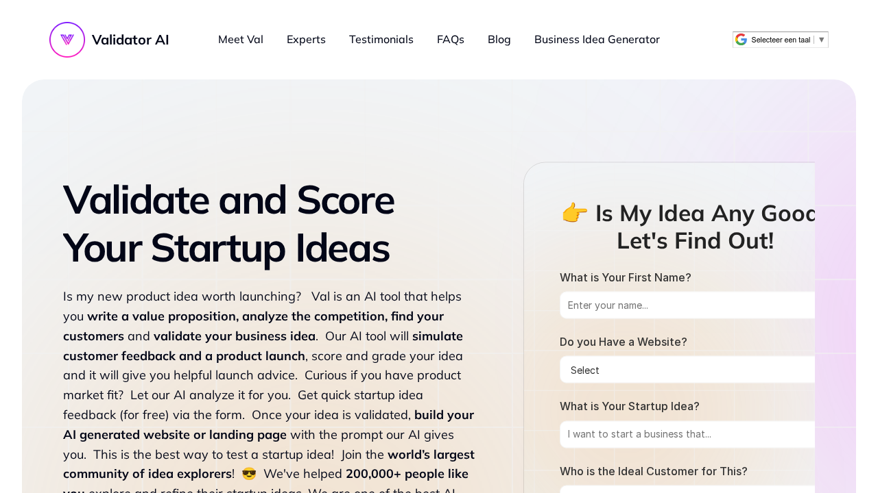 ValidatorAI screenshot