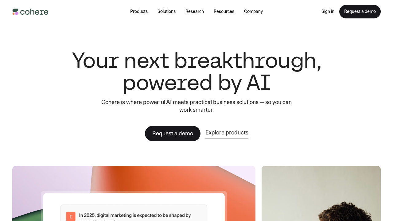 Chat | Cohere screenshot