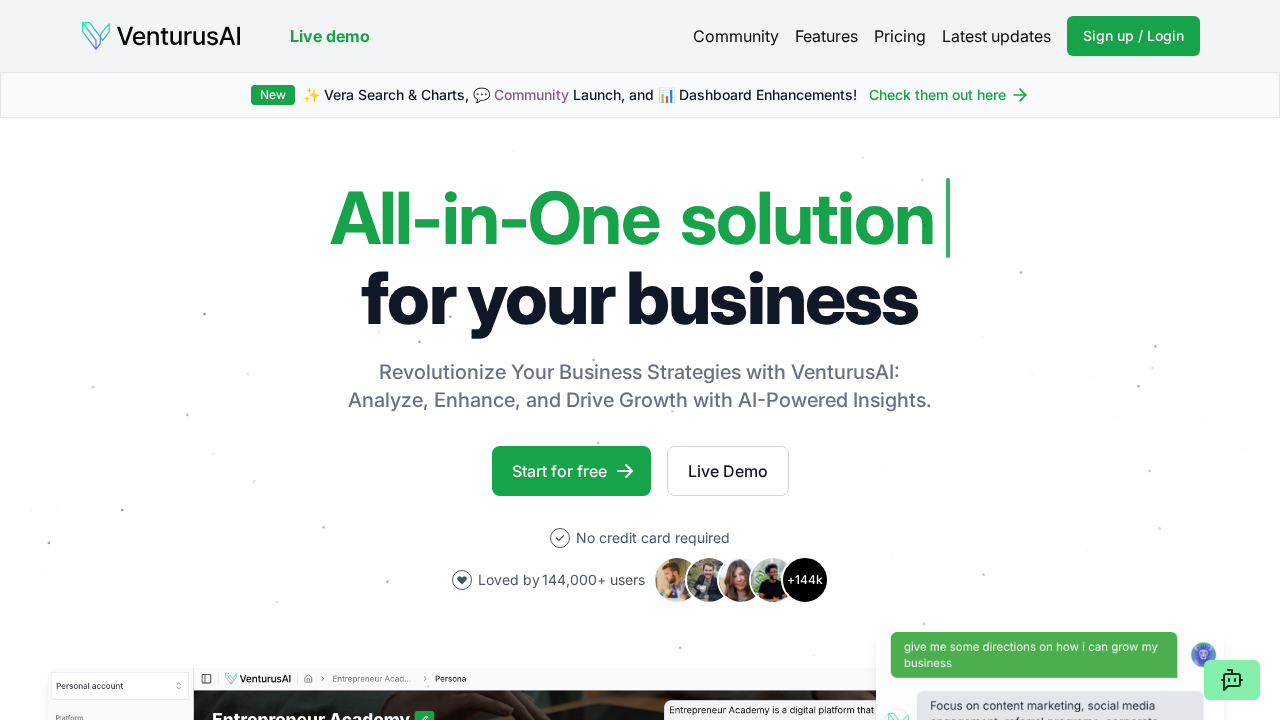 VenturusAI screenshot