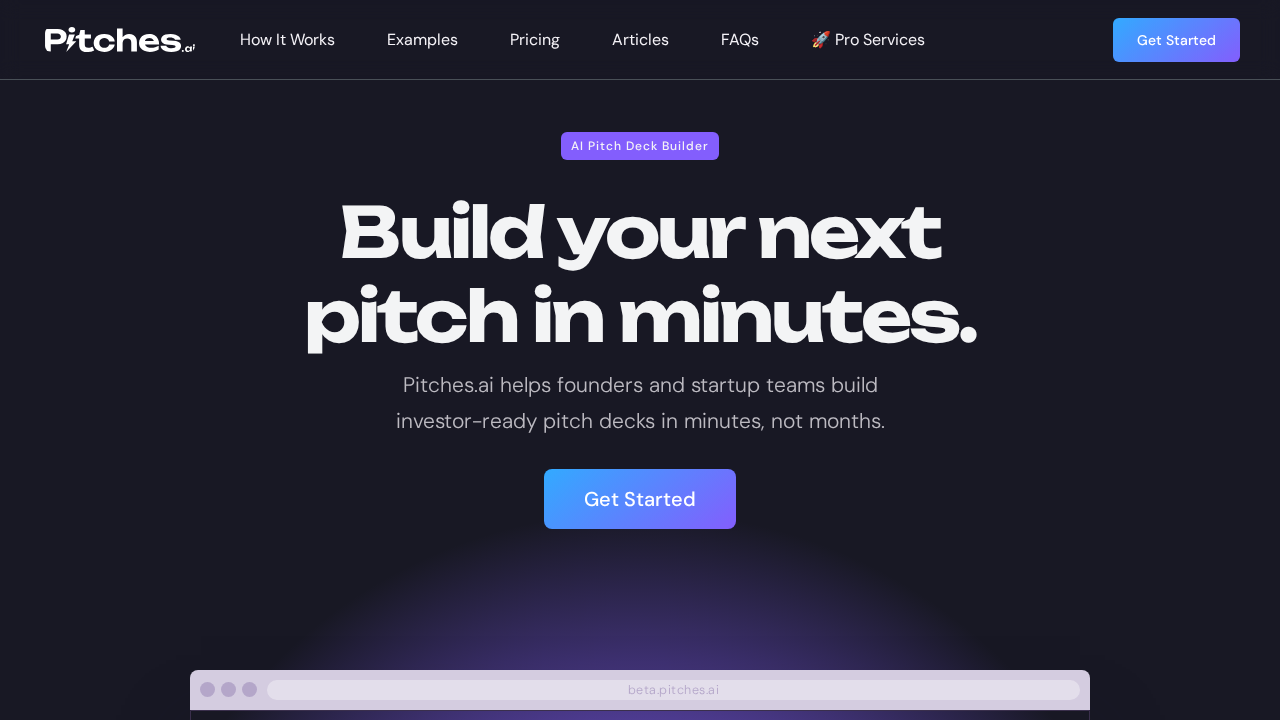 Pitches.ai screenshot