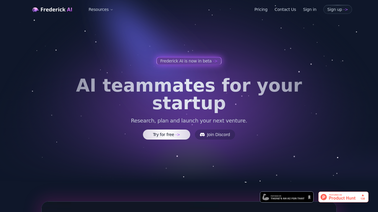 Frederick AI screenshot