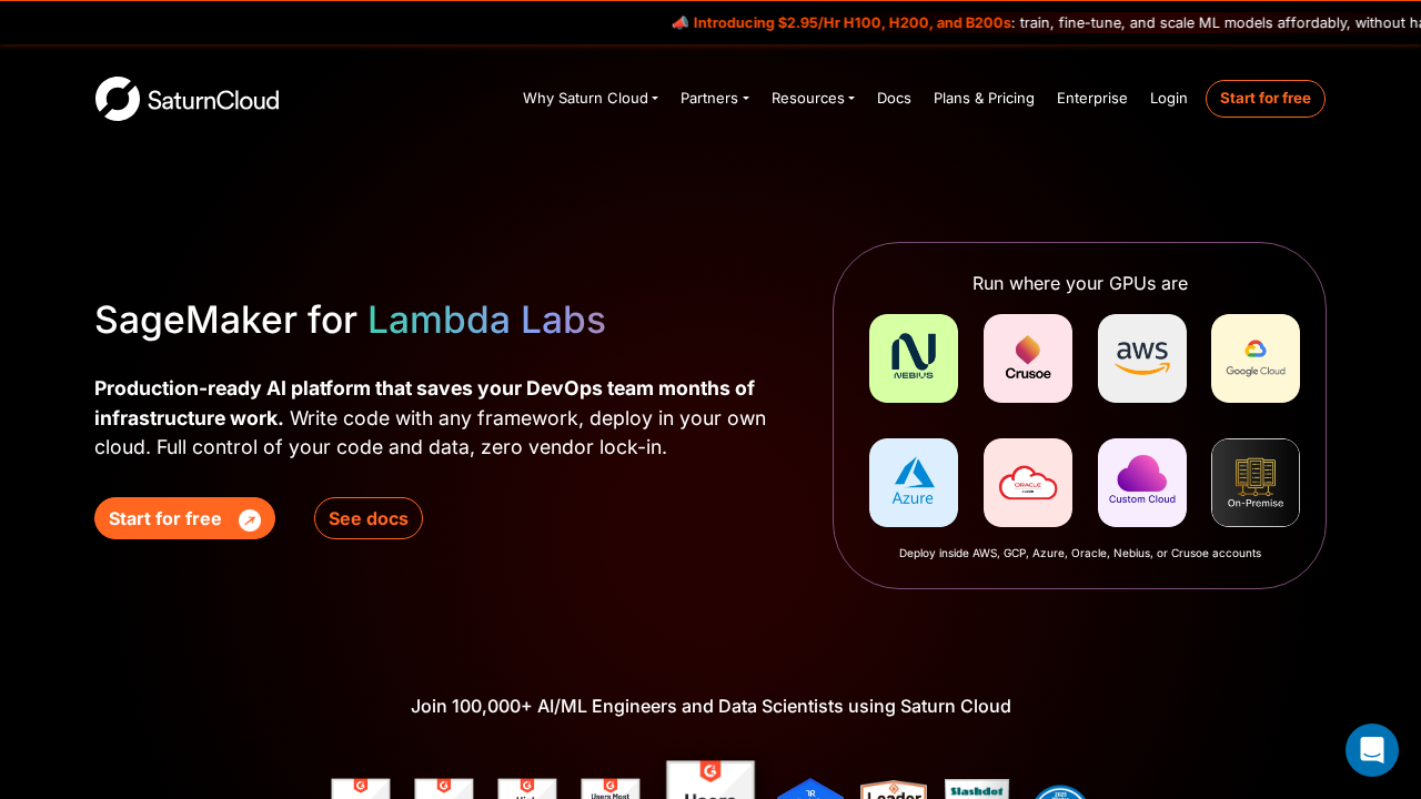 Saturn Cloud screenshot
