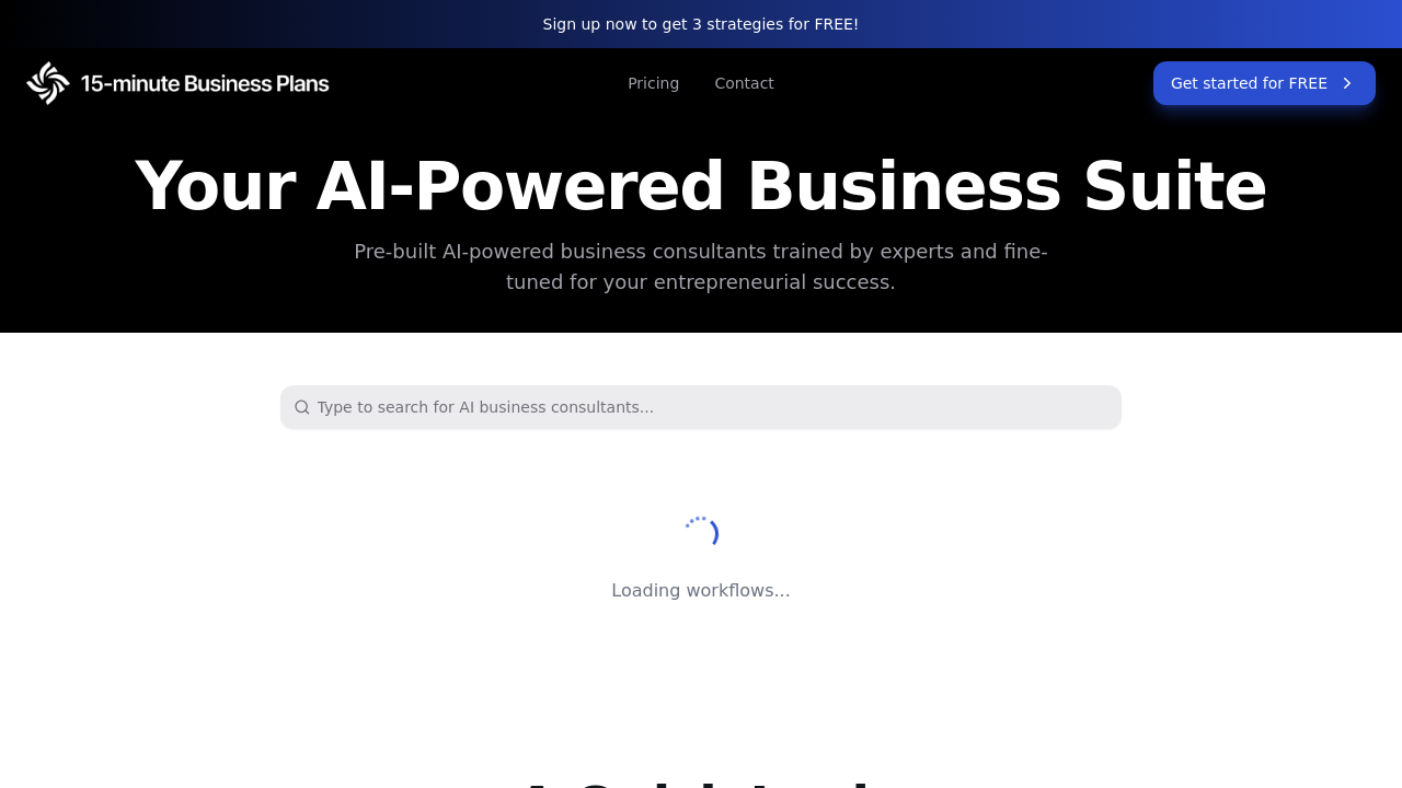 15-minute Business Plans screenshot