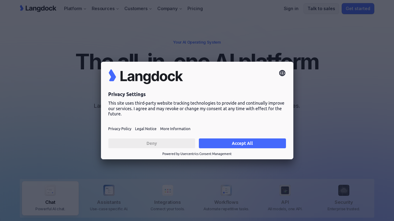Langdock screenshot