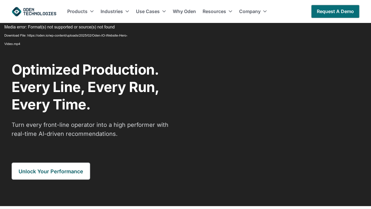Oden Technologies screenshot