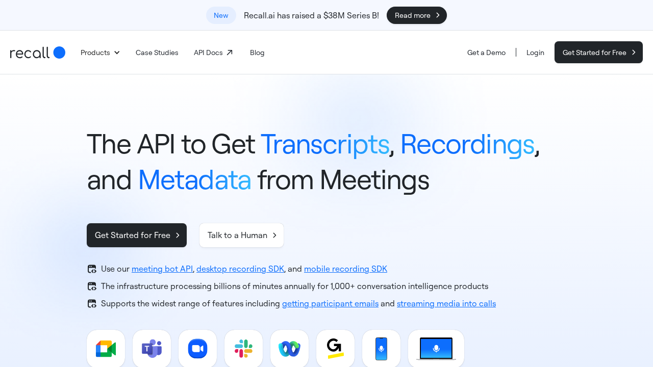 Recall.ai screenshot
