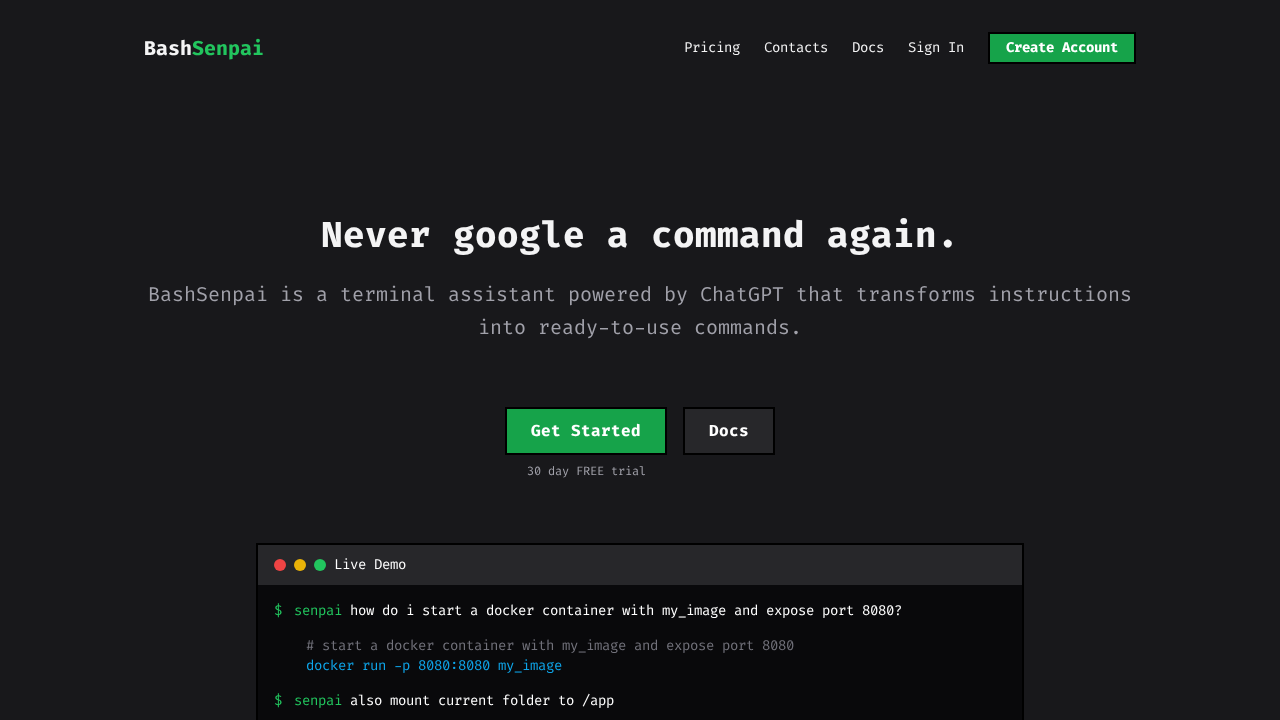 BashSenpai screenshot