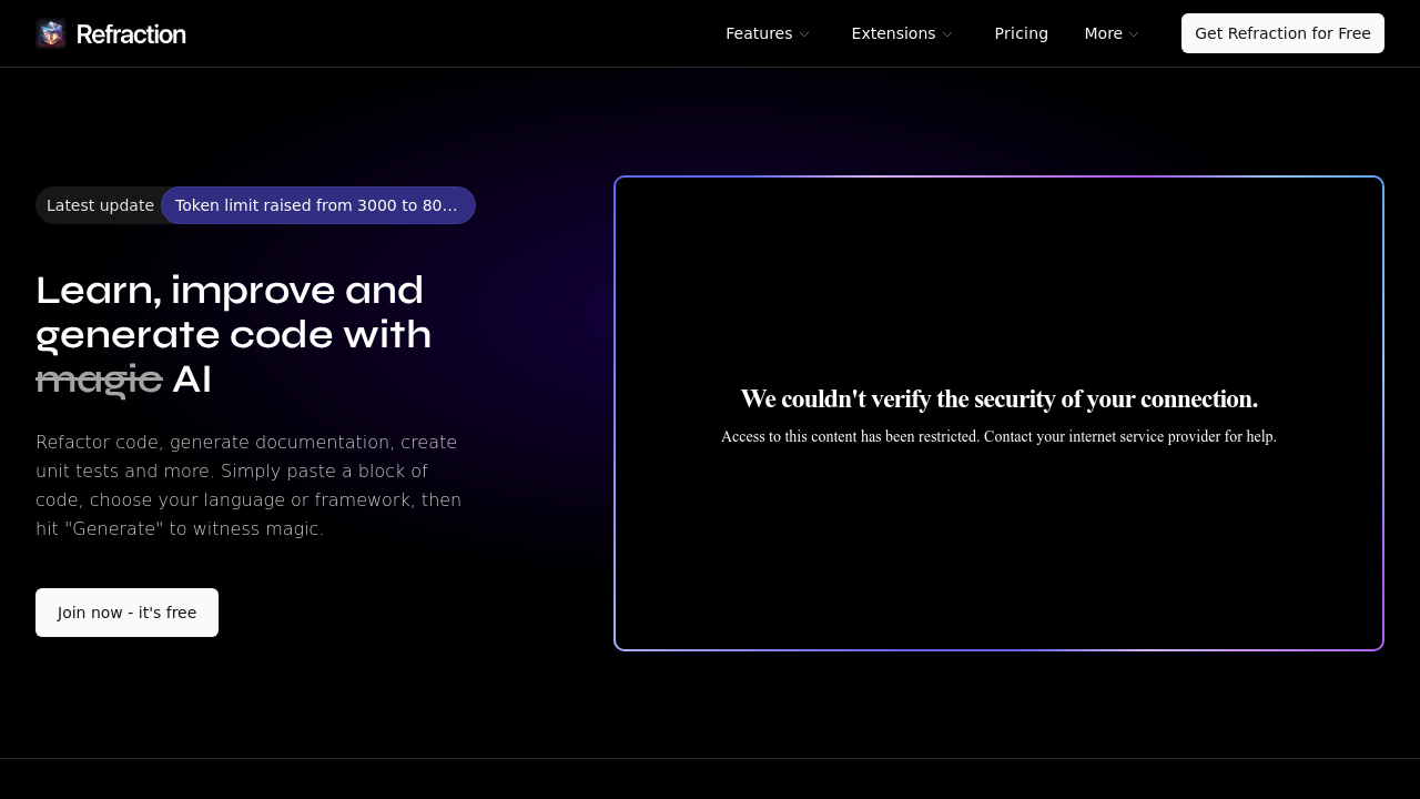Refraction AI screenshot