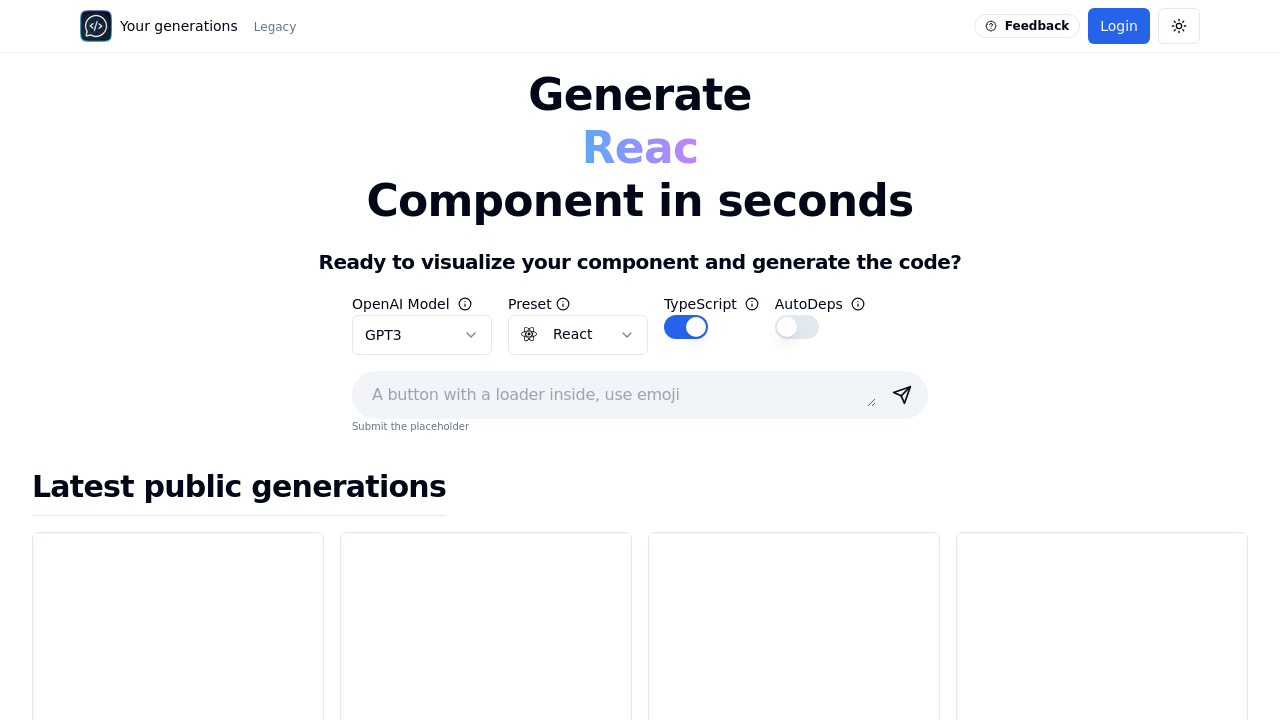 Chat2Code screenshot