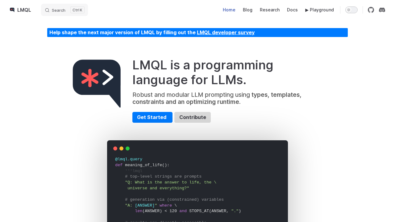 LMQL screenshot