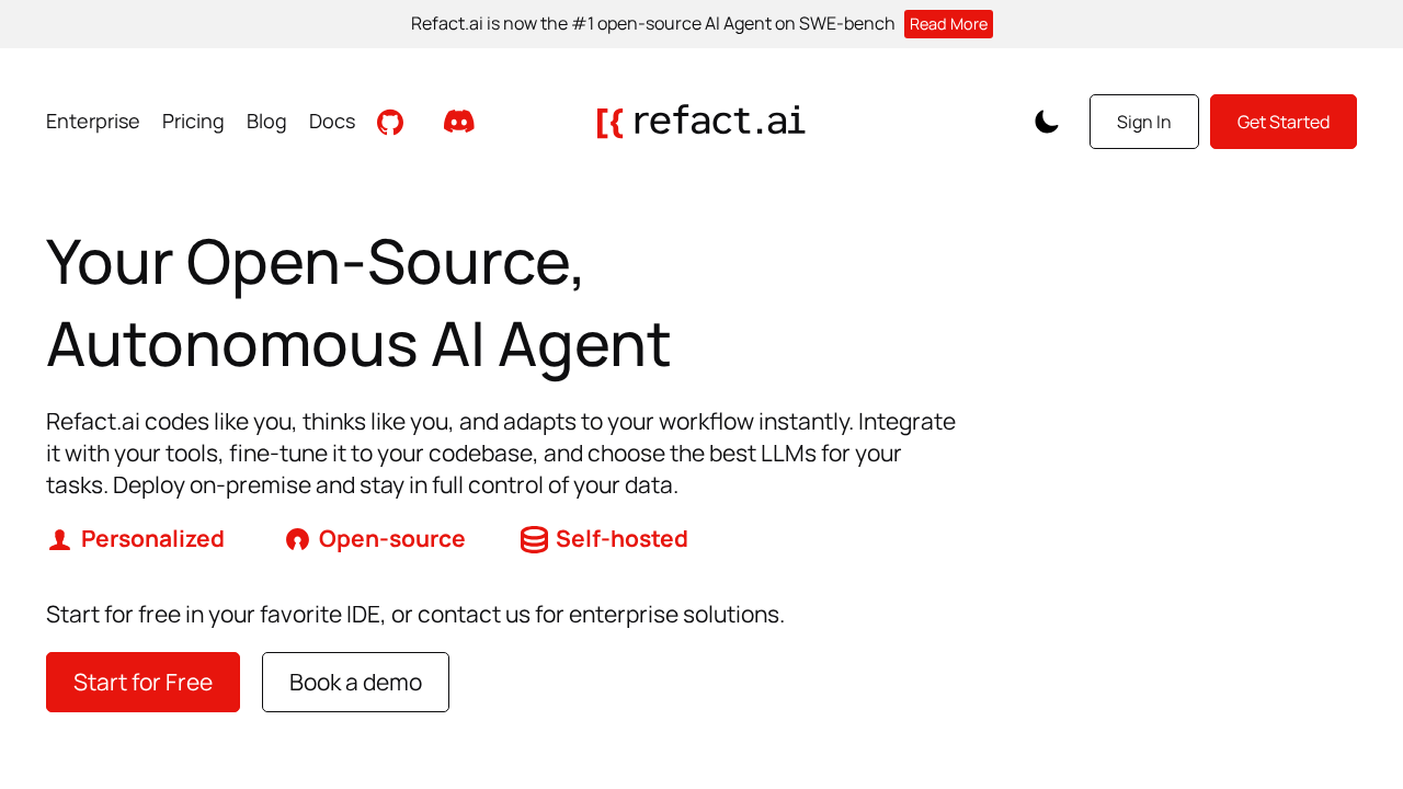 Refact AI screenshot