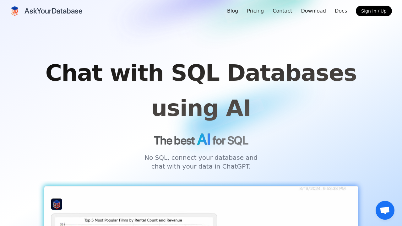 AskYourDatabase screenshot