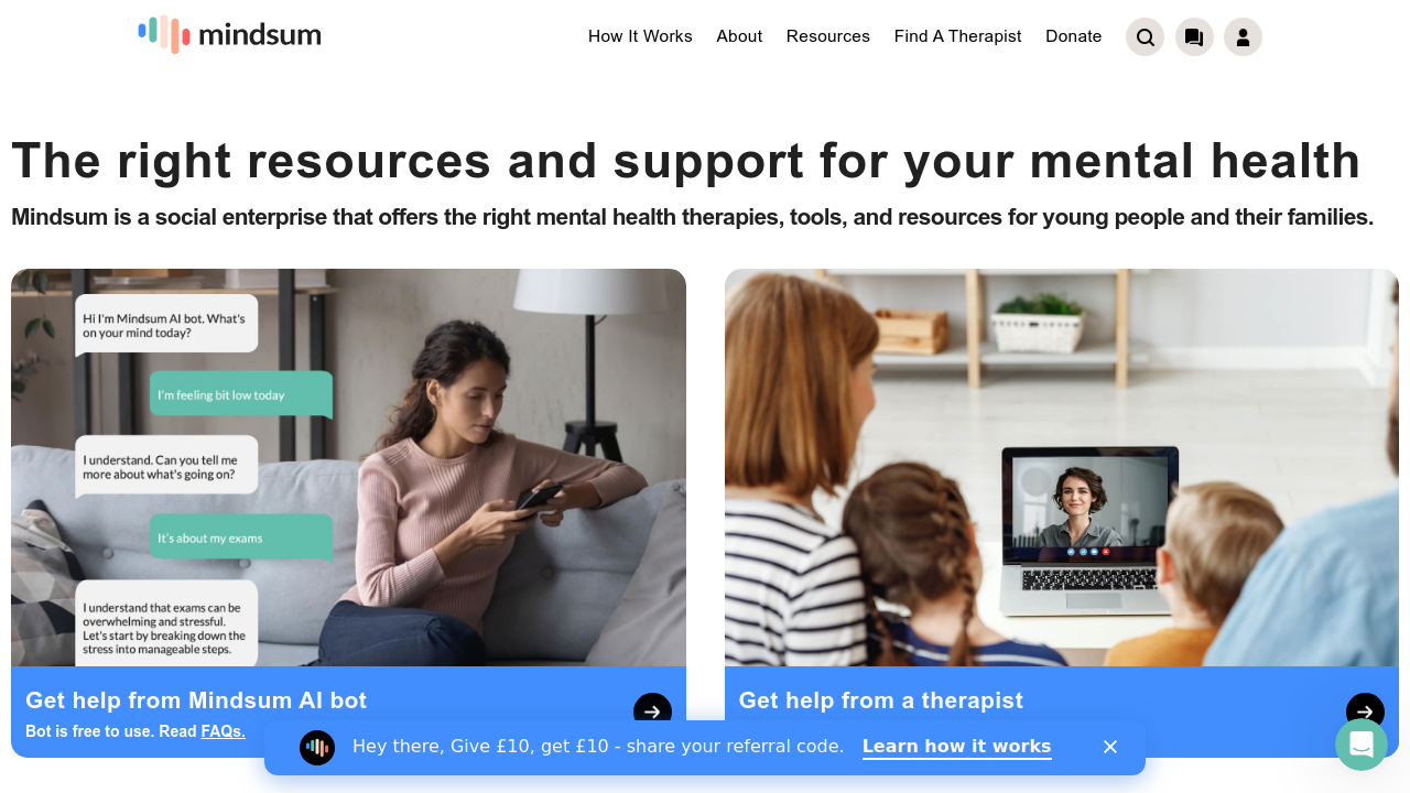 Mindsum AI screenshot