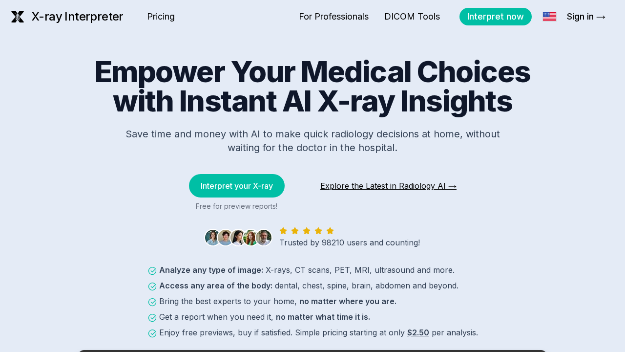 X-ray Interpreter screenshot
