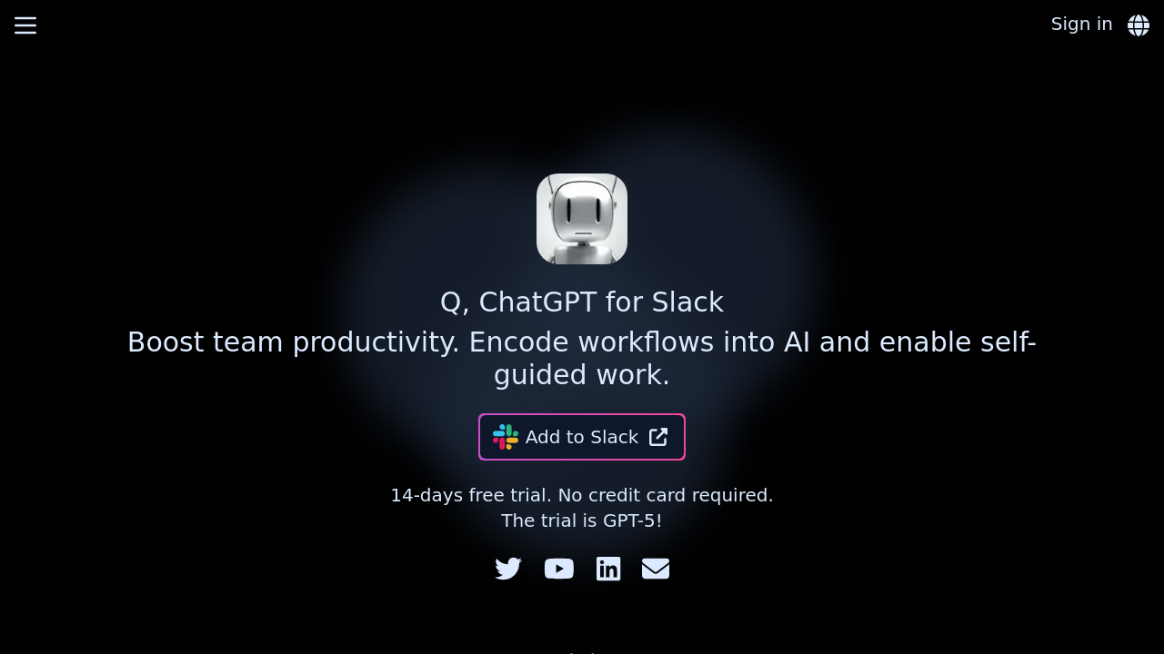 Q Slack Chatbot screenshot
