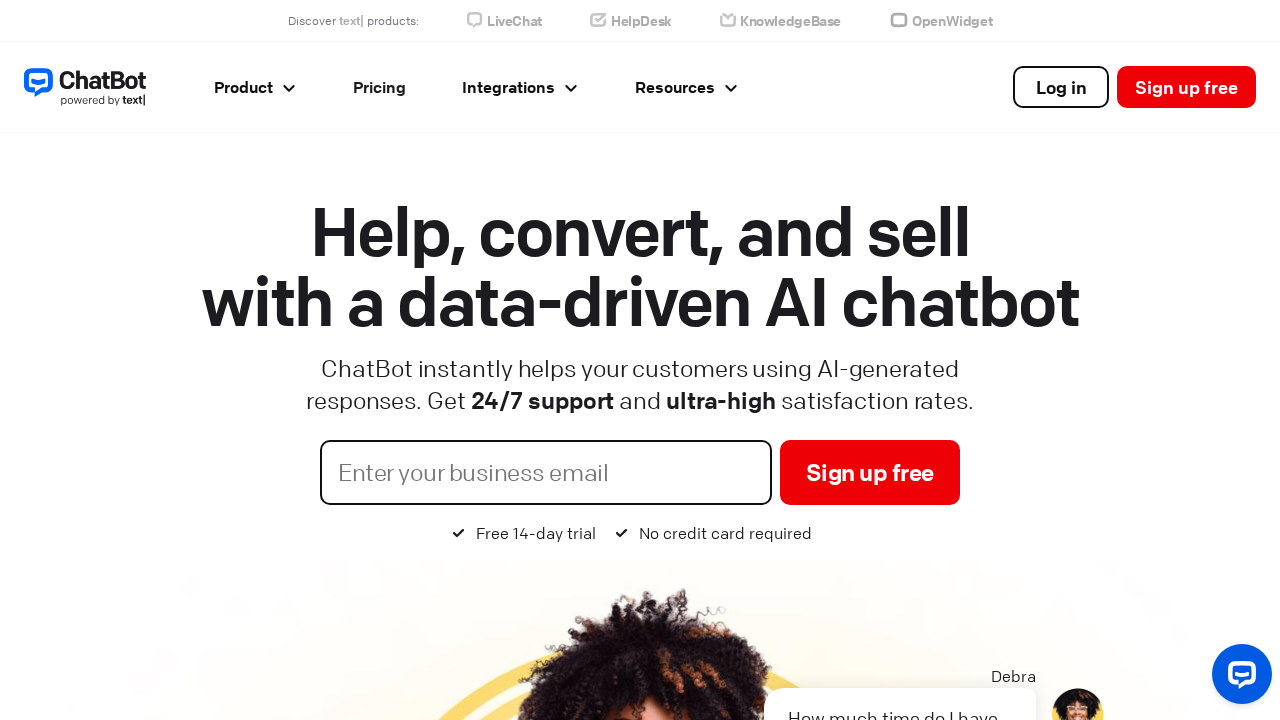 Chatbot screenshot
