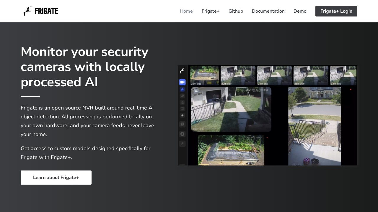 Frigate NVR screenshot
