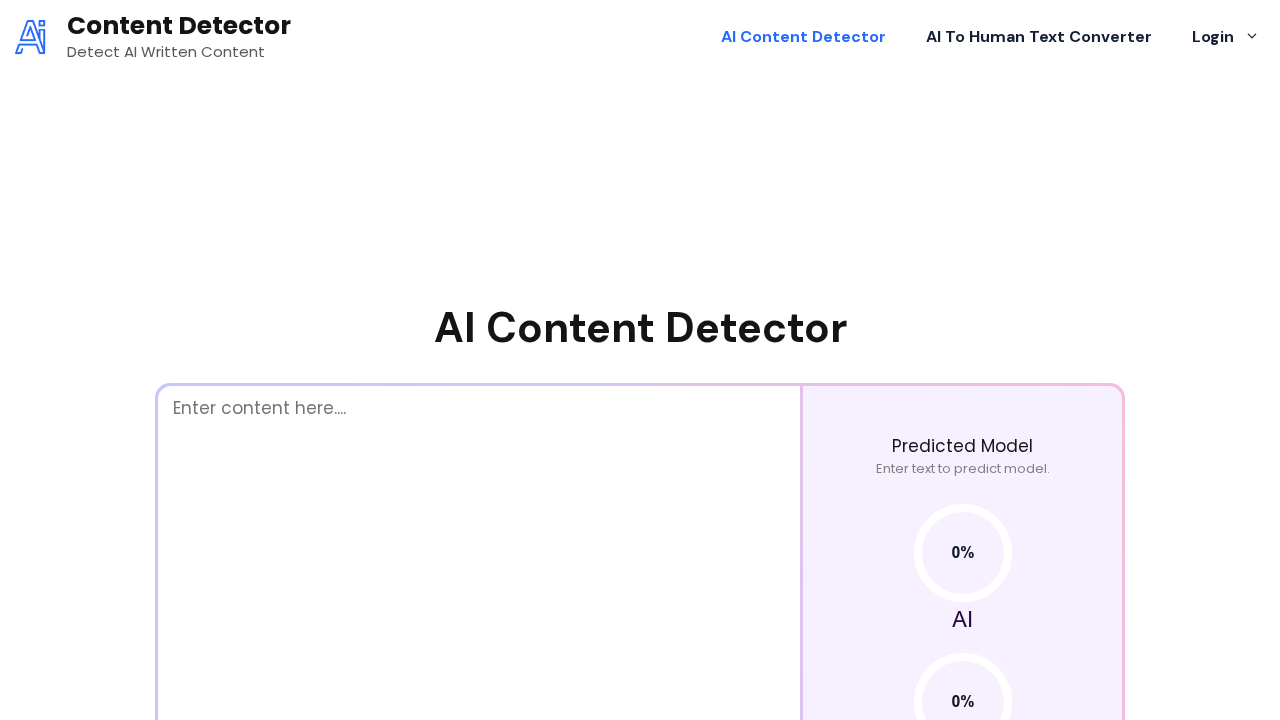 Contentdetector.org screenshot