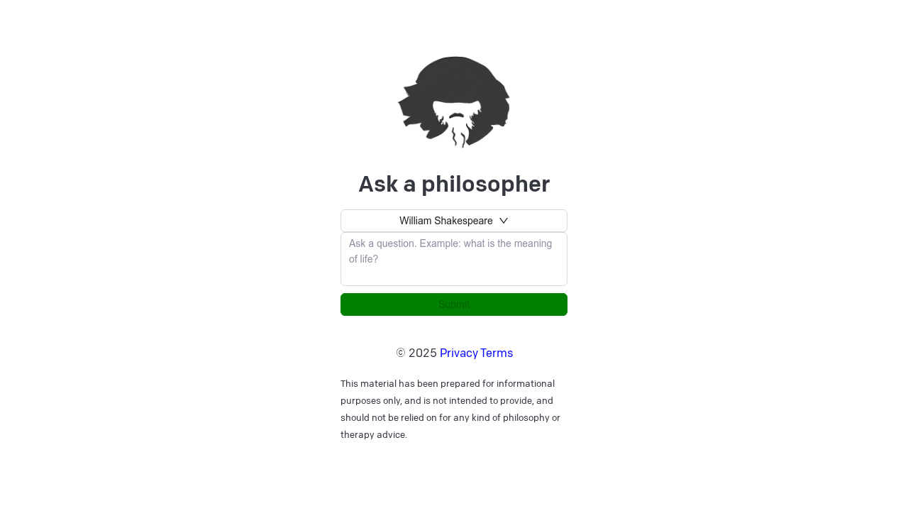 Philosophy screenshot