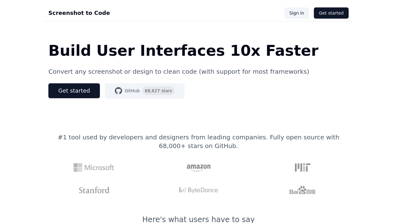 Screenshot To Code screenshot