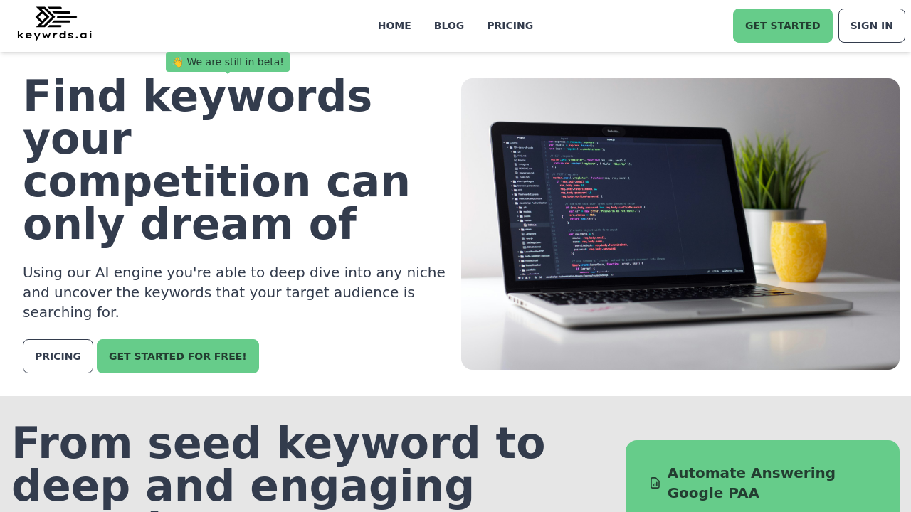 Keywrds.ai screenshot