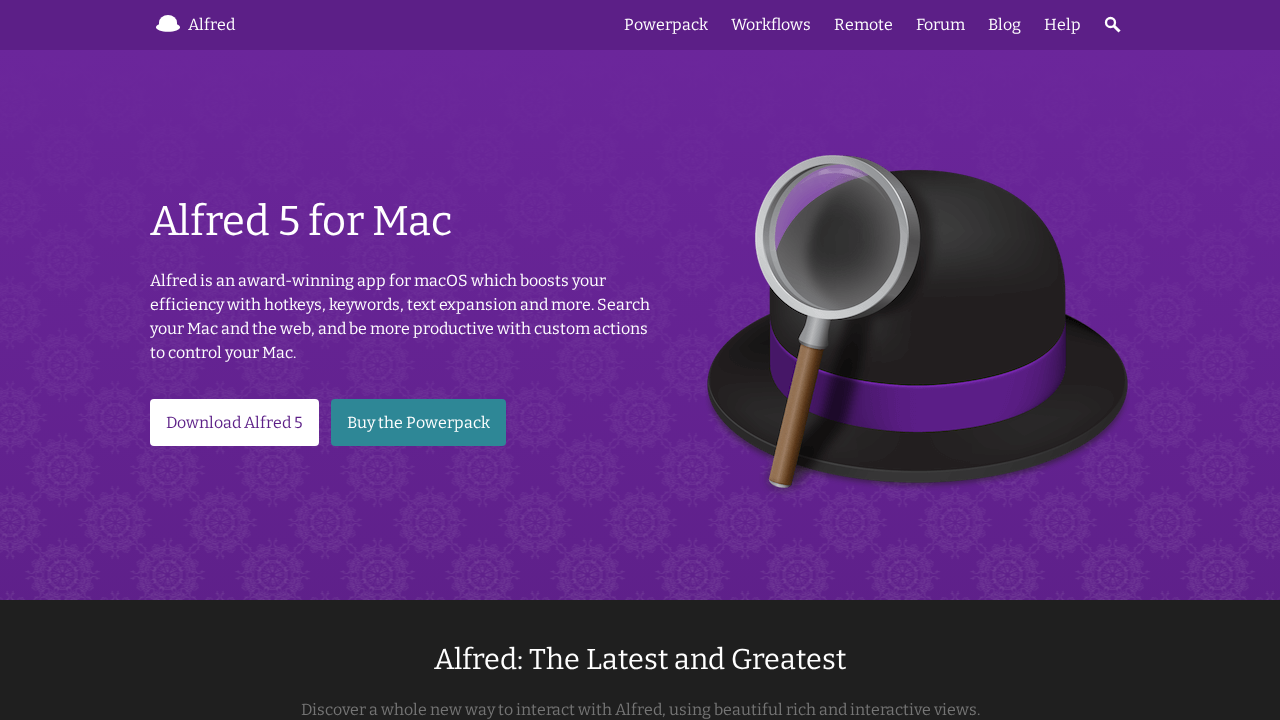 Alfred screenshot