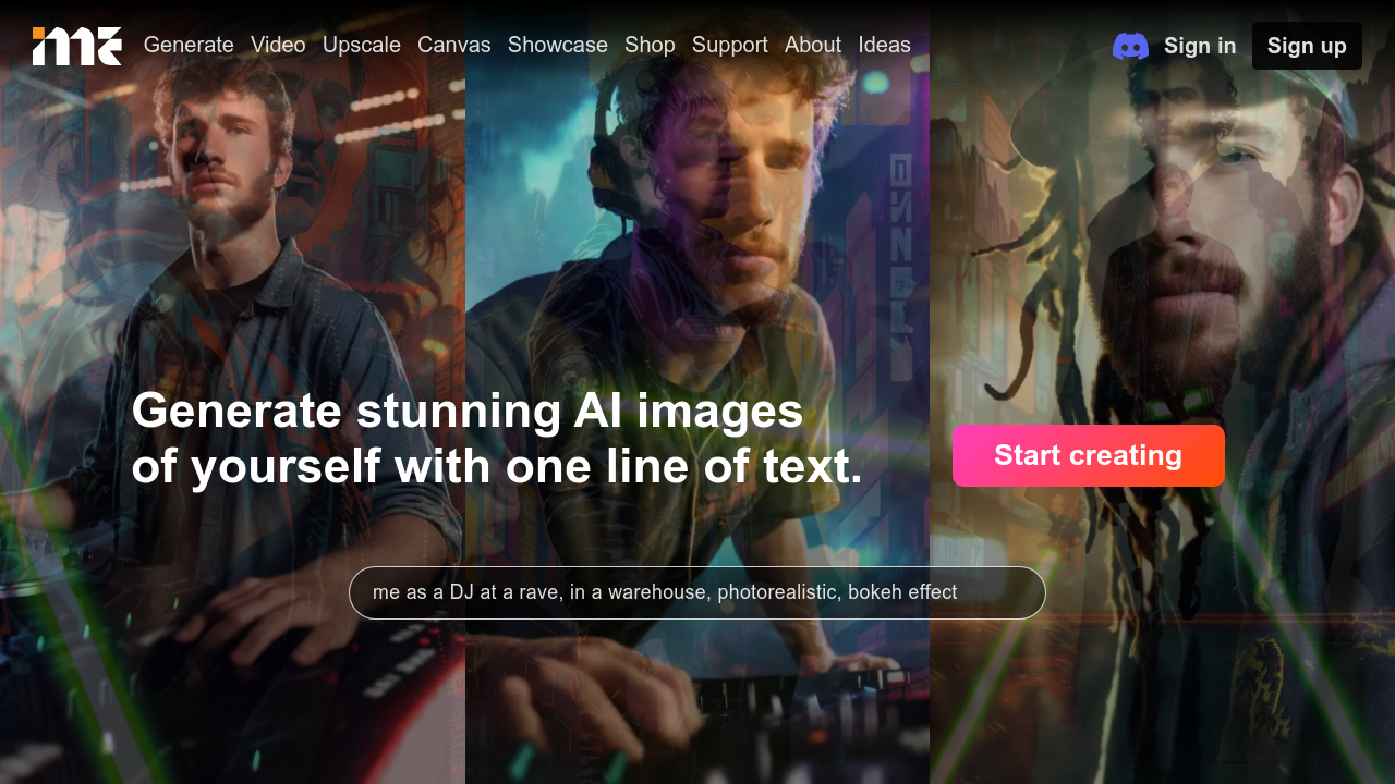 www.imagineme.ai screenshot