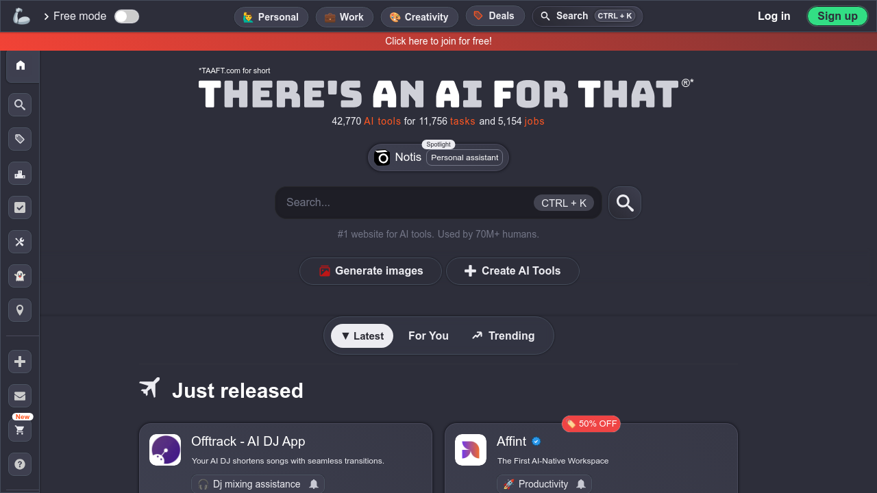 There's an AI for That screenshot