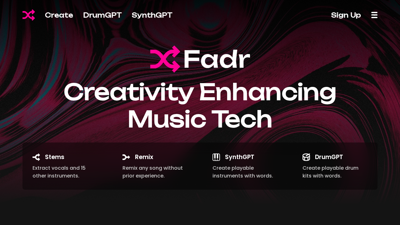 www.fadr.com screenshot