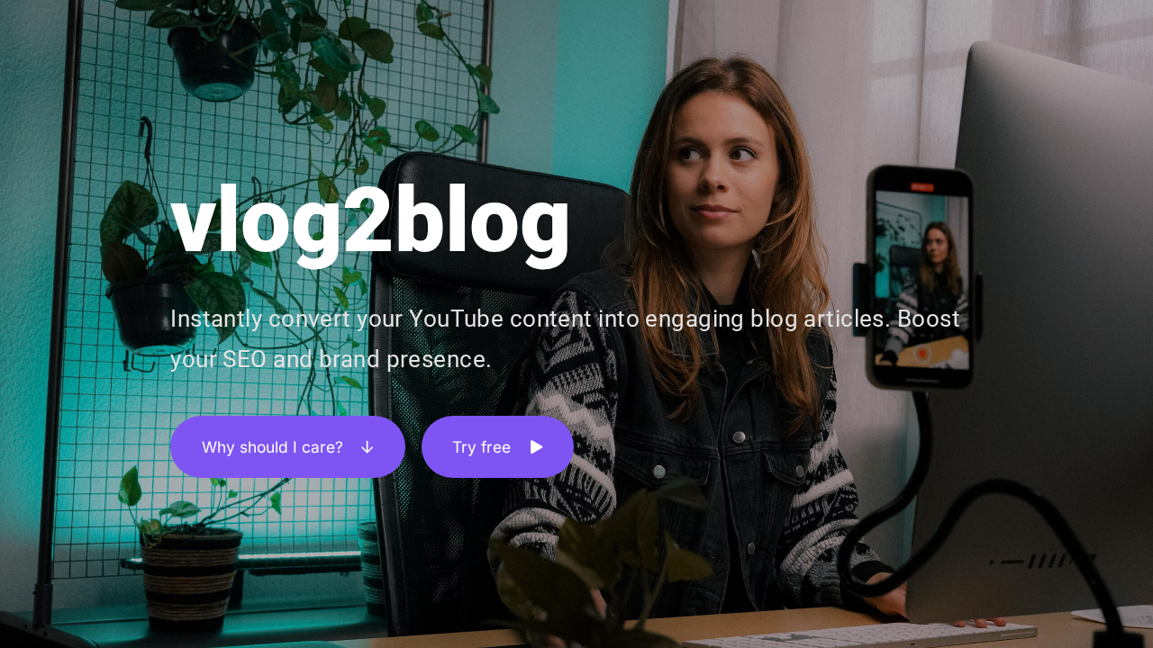 vlog2blog screenshot