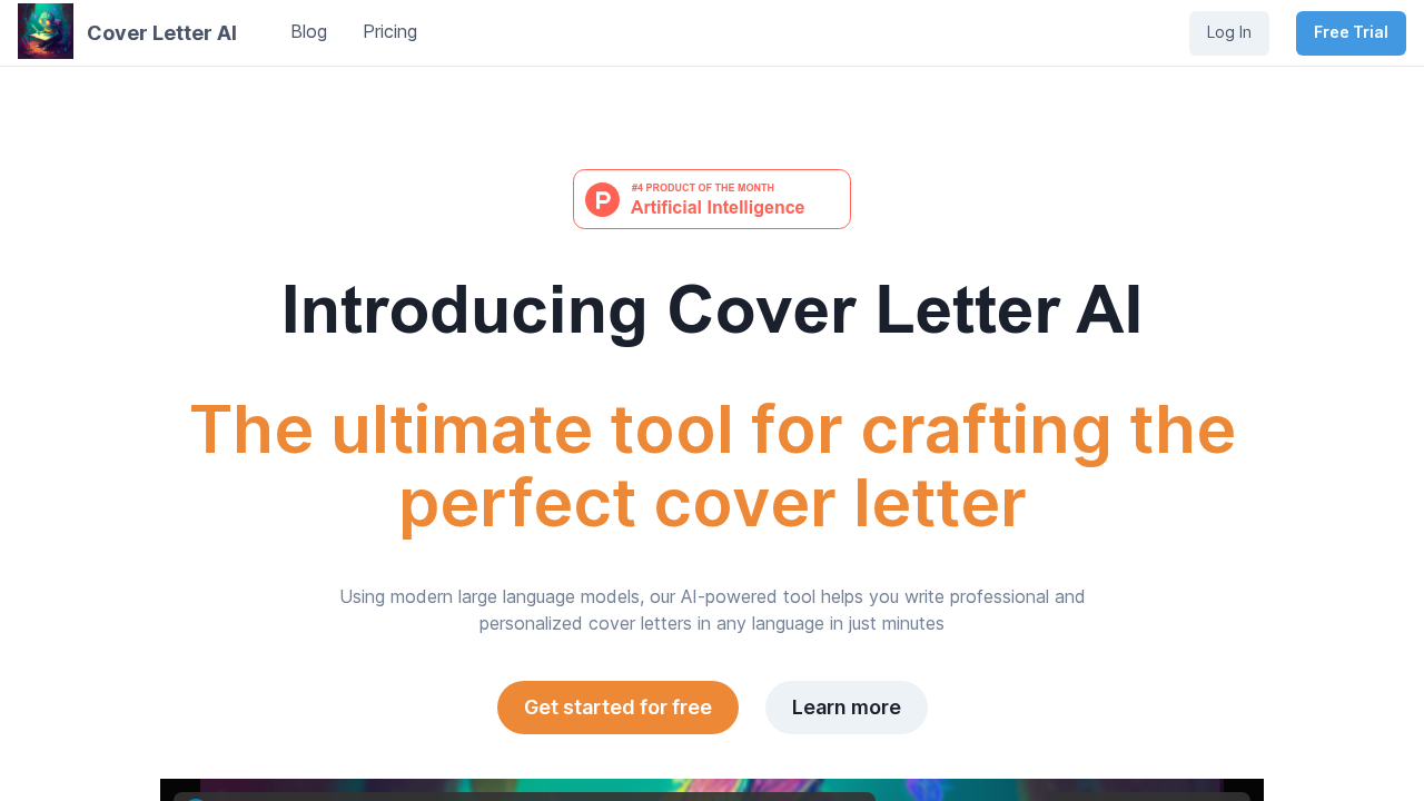 Cover Letter AI screenshot