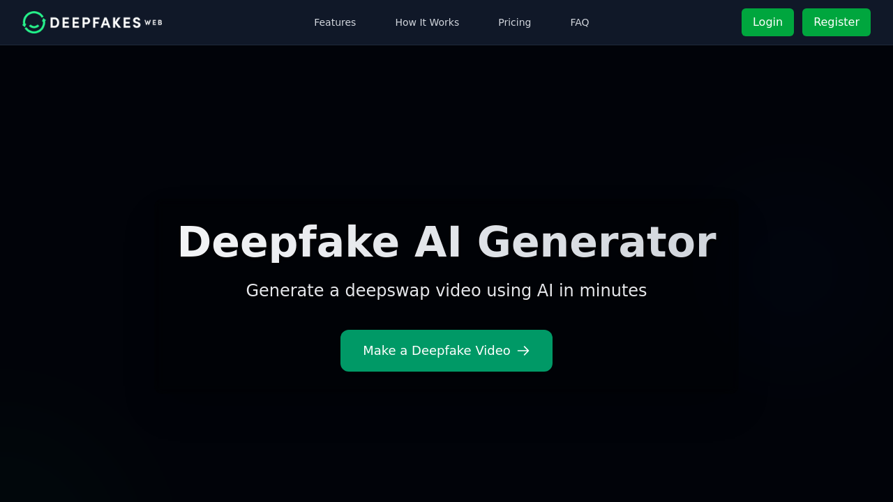 Deepfakesweb screenshot