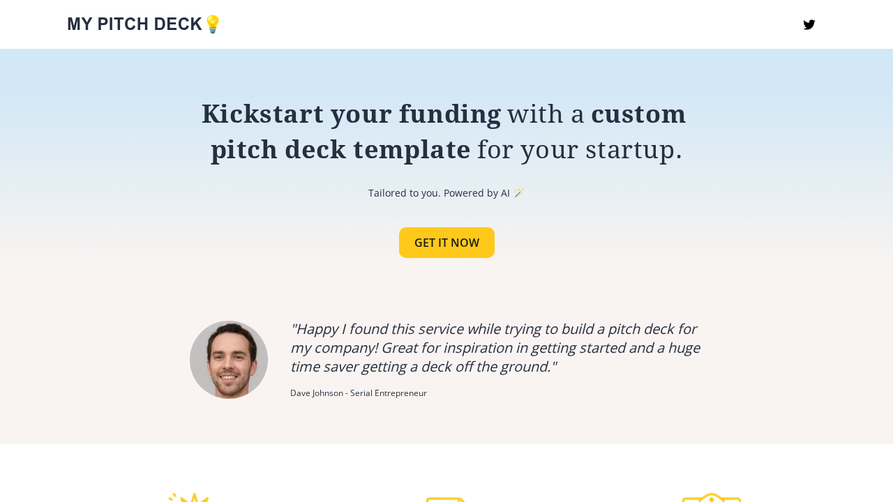 My Pitch Deck screenshot
