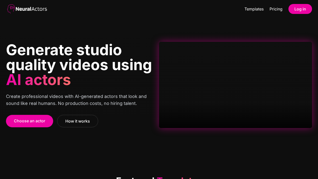 Neural Actors screenshot